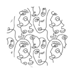 Abstract Faces Pop socket